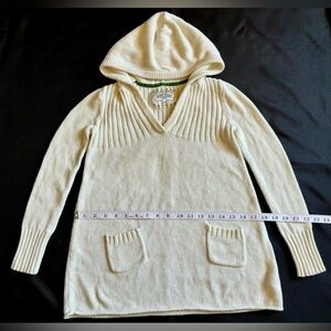 Vintage Old Navy Sweater Women’s Size Medium Beige Cotton Blend Hooded